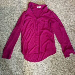 Express Magenta Button-Down Portofino Shirt